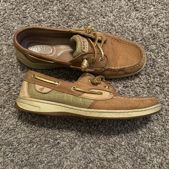 Sperry Ivyfish Metallic Cognac loafers | size 6.5 / F-7 - Picture 5 of 7